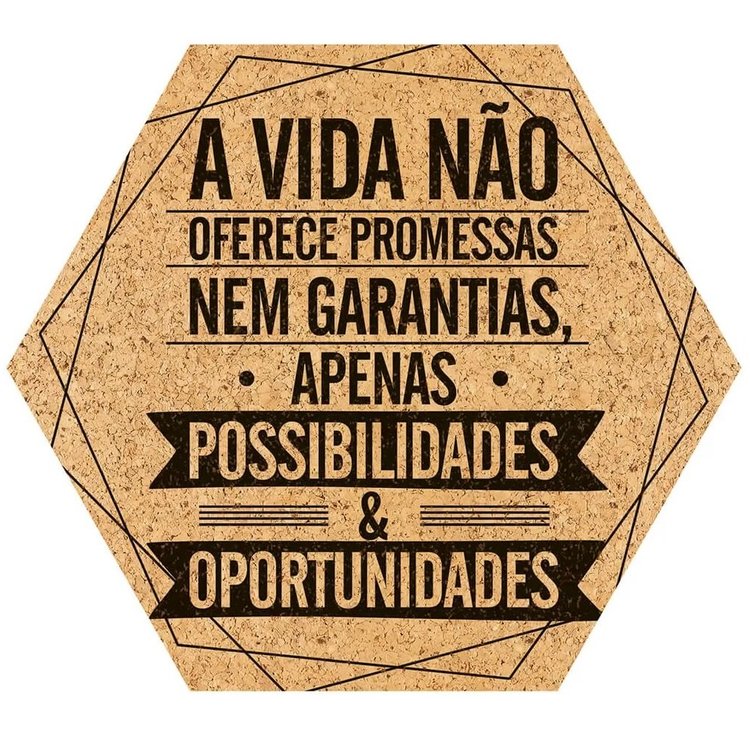 Placa Decorativa A vida não Oferece Promessas