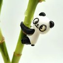Vaso Canoa com Panda e Bambu da Sorte