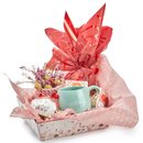 Cesta Presente com Chá Chocolate e Flores Secas