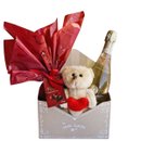 Cesta Bem Querer com Chocolate Espumante e Ursinho