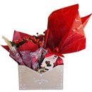 Cesta Doce Afeto com Flor Natural e Chocolate