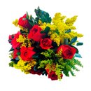 12 Rosas Nacionais Vermelhas 