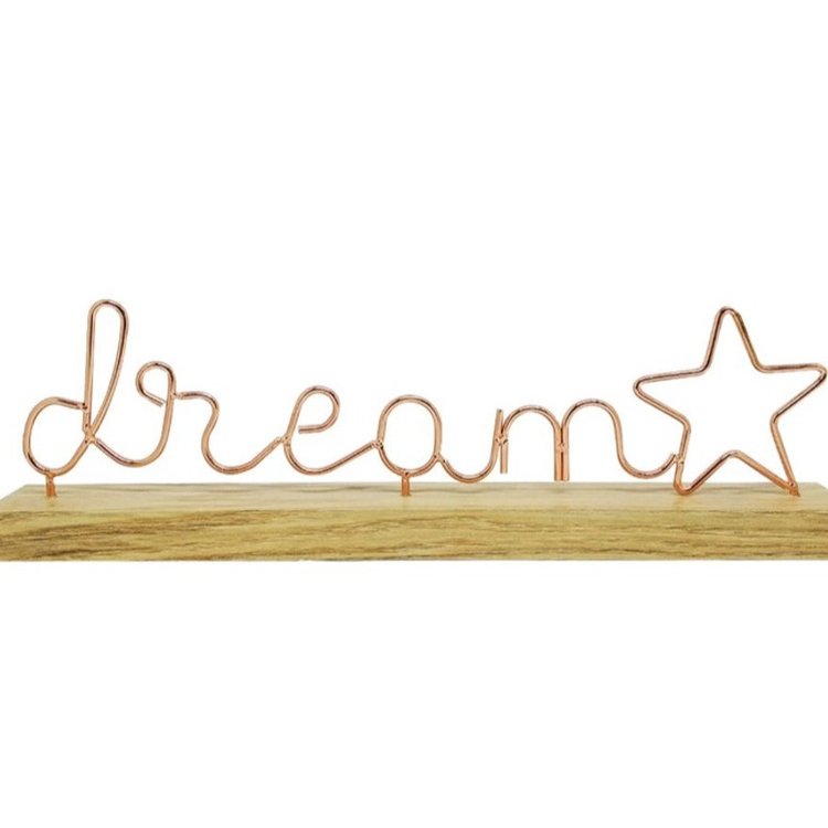 Dream Decorativo em Metal e Madeira