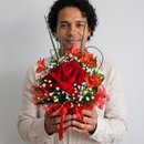 Solitário de Rosa Vermelha