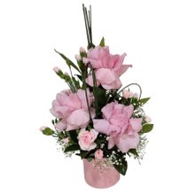 Cachepô de Rosas Cor de Rosas