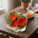 Buquê 3 Gerberas Laranjas