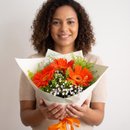 Buquê 3 Gerberas Laranjas