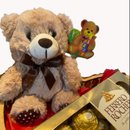 Kit Urso de Pelúcia e Chocolate Ferrero