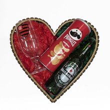 Cesta Coração Flamengo e Petisco