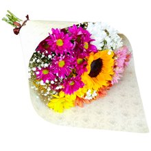 Buquê De Margaridas e Girassol