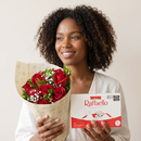 Kit Buquê de 12 Rosas Vermelhas & Rafaello