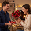 Luxuosas 12 Rosas Importadas & Ferrero Rocher