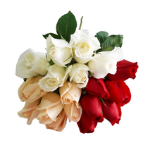 Elegante Buquê De 18 Rosas Mescladas