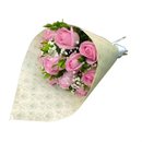 Buquê Delicadeza De 12 Rosas Cor De Rosa