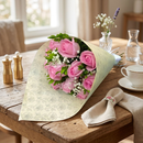 Buquê Delicadeza De 12 Rosas Cor De Rosa