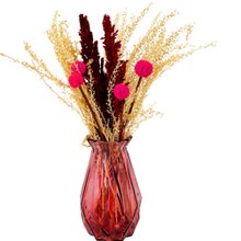 Vaso Rosa Pequeno Com Mutamba Desidratada