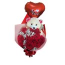 Lindo Buquê de Rosas com Pelúcia 