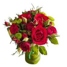 Arranjo Rosa e Mini Rosa Vermelha