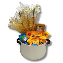 Cesta de Café da Manhã Premium com Orquídea 