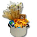 Cesta de Café da Manhã Premium com Orquídea 