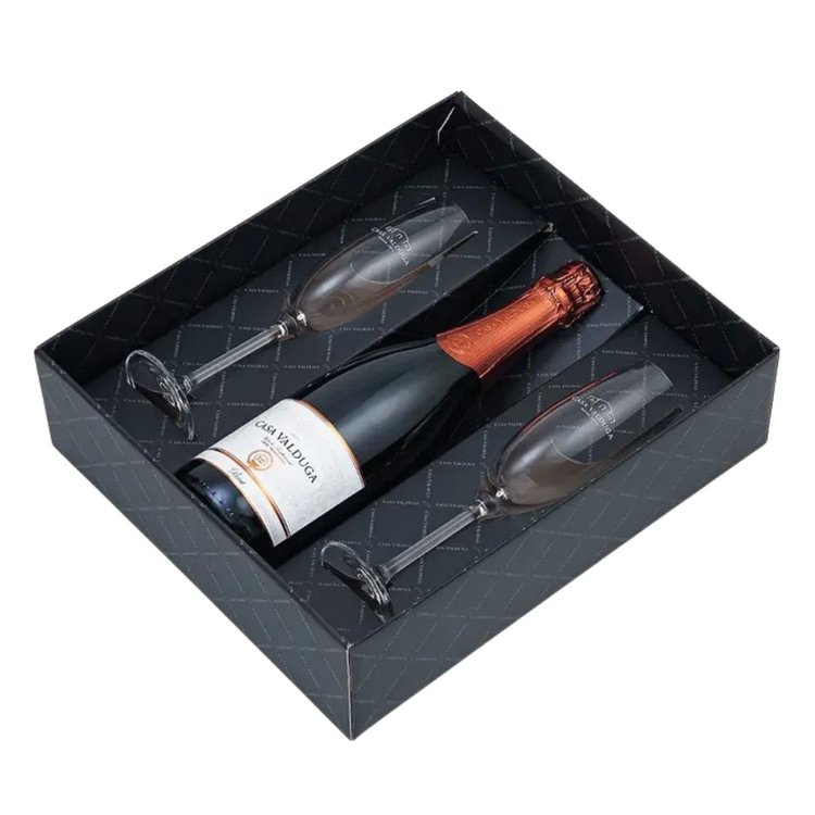 kit Espumante Brut com Duas Taças