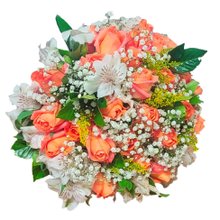 Buquê Cor Quente com Astromélias