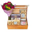 Cesta Ferrero com Nutella & Flores