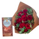Buquê de Rosas Tradicional com Barra de Rocher