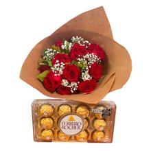 Buquê 12 Botões com Ferrero