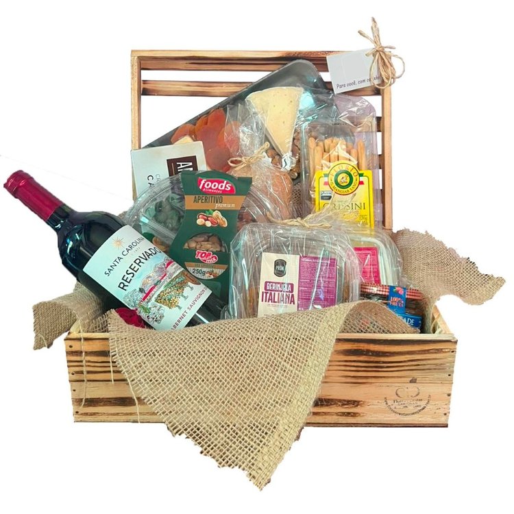 Cesta de Vinho Gourmet