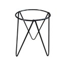 Suportes Aramado Para Kokedama Preto Liso