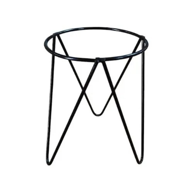 Suportes Aramado Para Kokedama Preto Liso