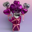 Arranjo de balões FELIZ DIA DA MULHER