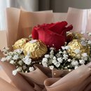Buquê Doçura de Rosa e Ferrero Rocher
