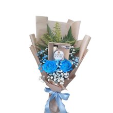 Buquê Encanto de Rosas Azuis