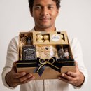 Cesta Especial Com Chocolates e Whisky Box Premium