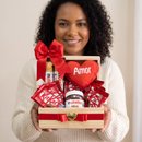 Cesta de Presente Baú Candy Love Com Nutella e KitKat