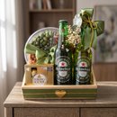 Cesta Com Cerveja Heineken Happy Hour Green 