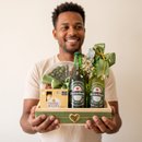 Cesta Com Cerveja Heineken Happy Hour Green 
