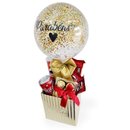Cesta  Red Gold Com Balão E Chocolates 