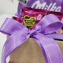 Cesta Aniversário Com Balão Comemore Lavanda