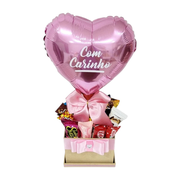 Cesta De Chocolates Sortidos Afeto Rosa