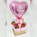 Cesta De Chocolates Sortidos Afeto Rosa 