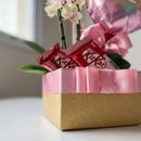 Cesta Orquídea KitKat E Balão Toque De Carinho 