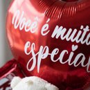 Caneca Amor Especial Com Ursinho, Balão e Kit Kat 