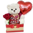 Cesta Namorados Urso E Chocolates 