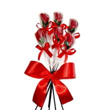 Buque de Rosas de Chocolate - 06 Rosas