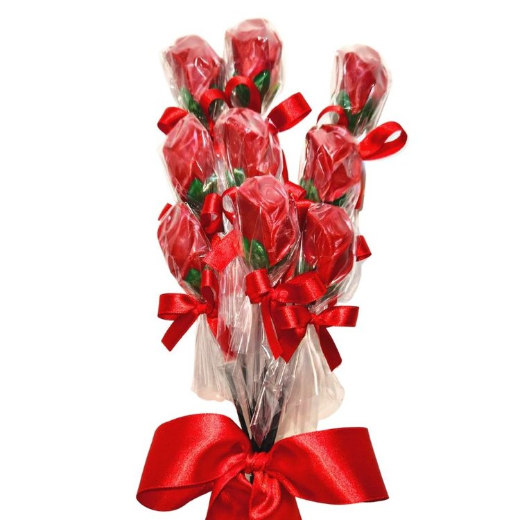 Buquê De Rosas De Chocolate - Com 09 Rosas