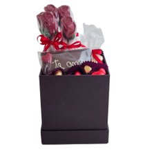 Caixa Te Amo Rosas de Chocolate Belga