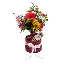 Buquê Flores com Bolachinhas Dia das Mães